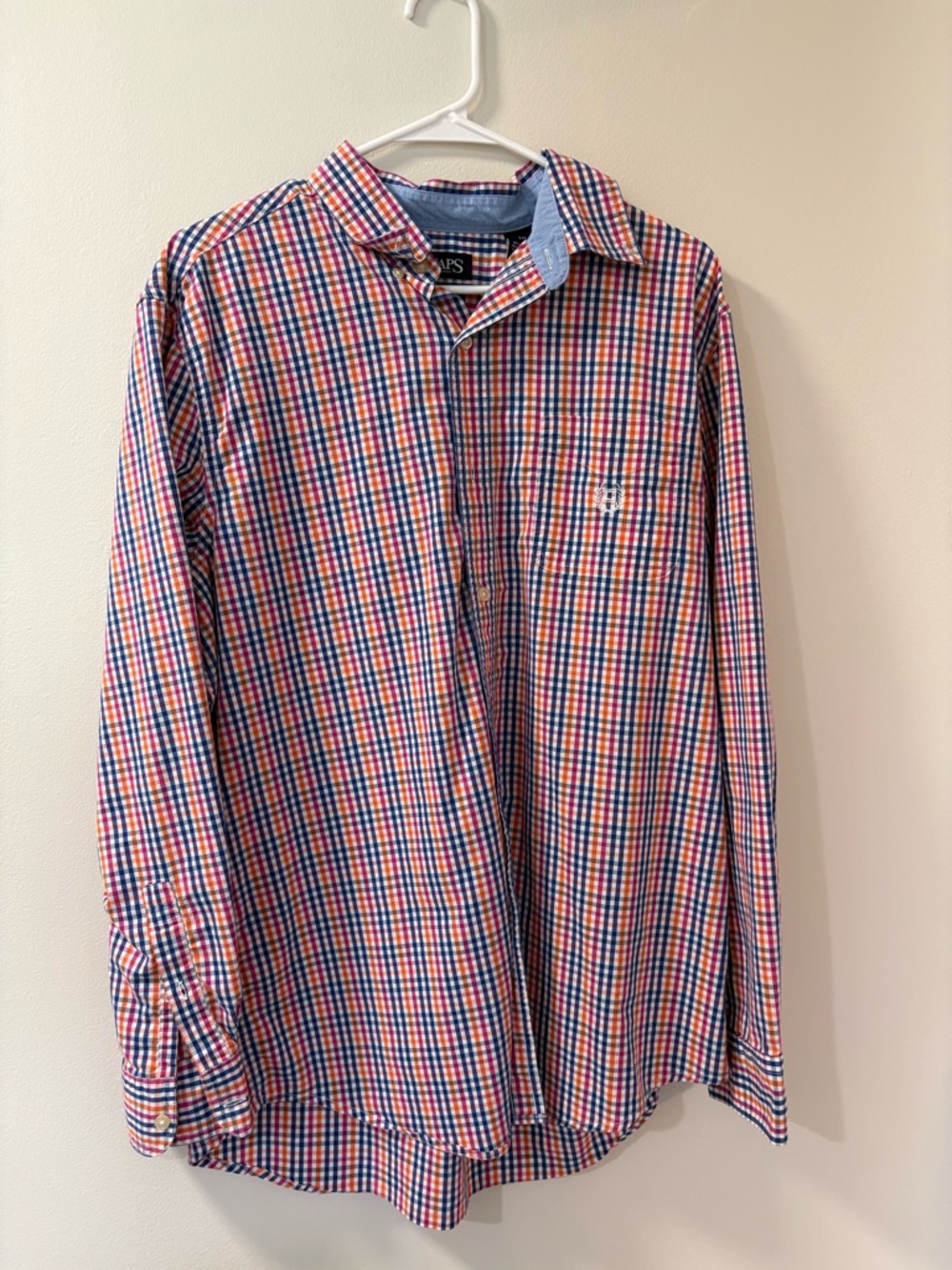 Chaps Multi-Color Check Button-Down Shirt